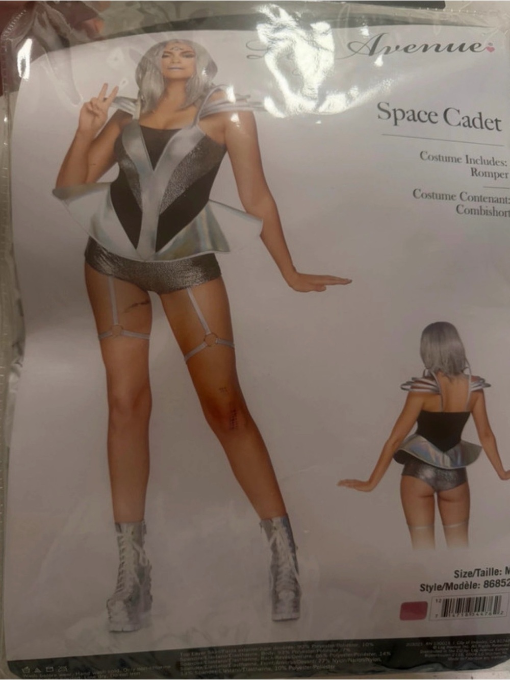 Leg Avenue Metallic Silver Space Cadet Costume